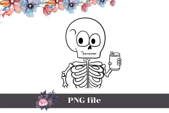 Skeleton Halloween Funny PNG SVG Graphics for Crafts