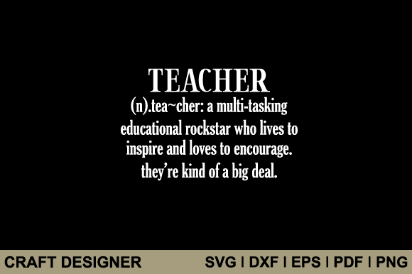 Teacher Funny Definition Svg Cut File Graphics for Crafts
